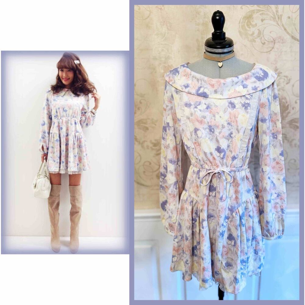 Liz Lisa Floral Print Dress Pastel J Fashion Gyaru Himekaji Coquette Japan